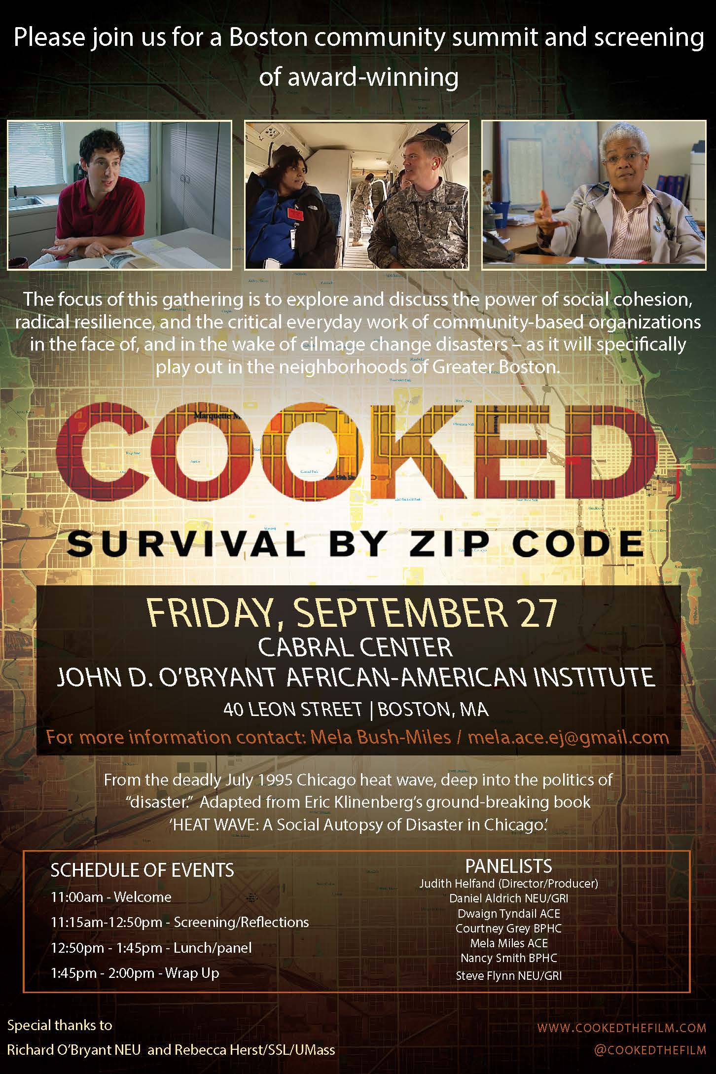 Screening Cooked Survival By Zip Code African American Institute