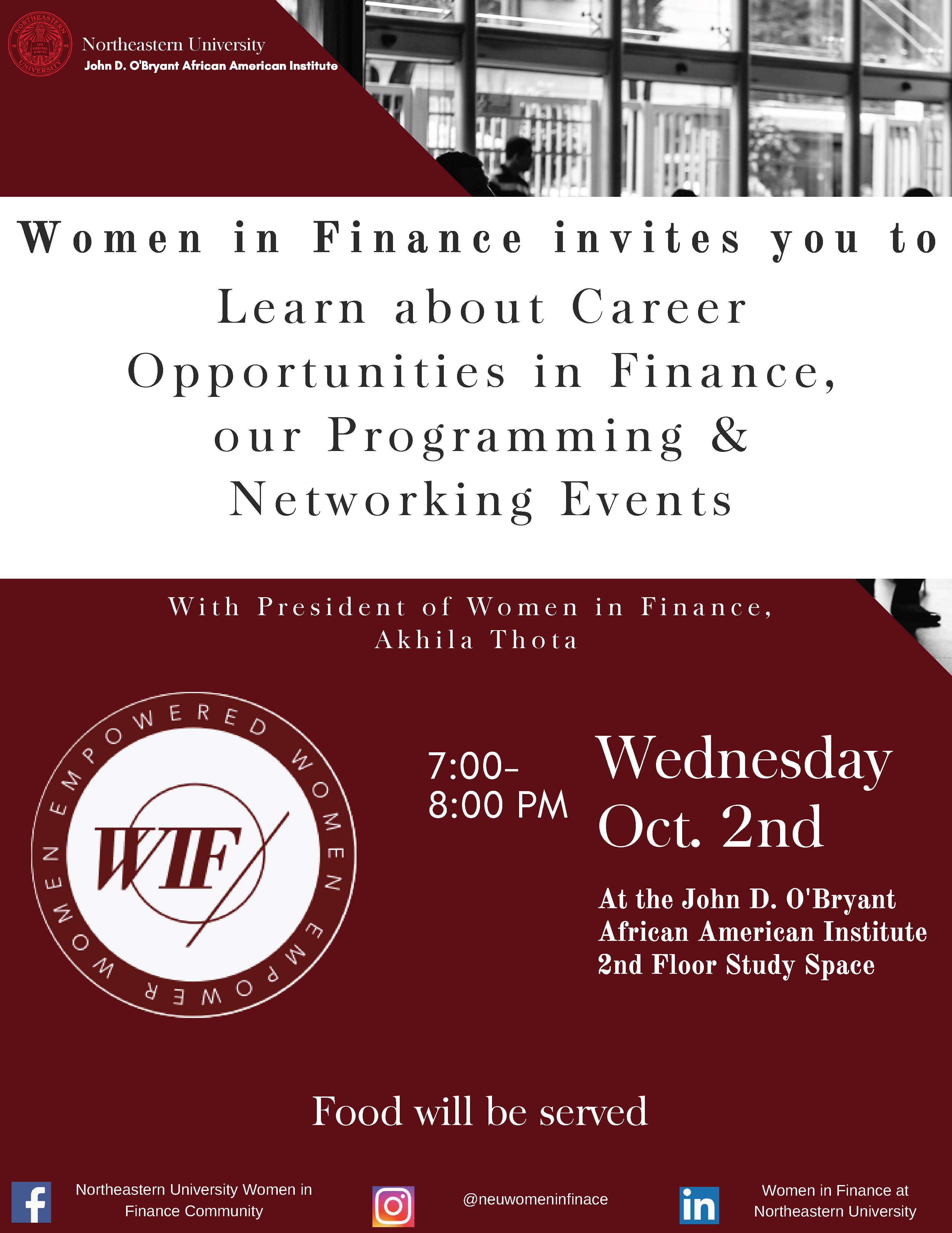 An Introduction to Women in Finance Coops, Careers & Beyond African American Institute
