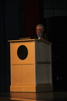 Professor Nathanson at the symposium. 