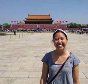 Amy Zhao at the Forbidden Palace in Beijing, China.